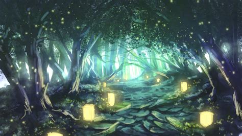 Anime Forest Hd Wallpaper