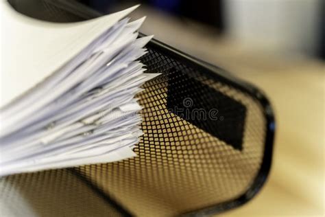 Stack Of Paper Document In Office In Tray At Work Stock Image Image