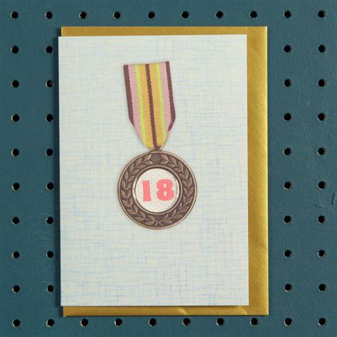 Medal Age Birthday Card By Petra Boase Ltd Notonthehighstreet Com