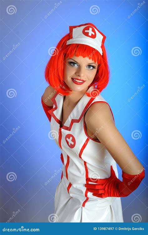Young Nurse With Red Hair Stock Image Image Of Carnaval 13987497