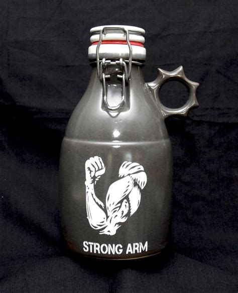 32 Oz Hand Made Ceramic Beer Growler Etched And Painted Beer Growler