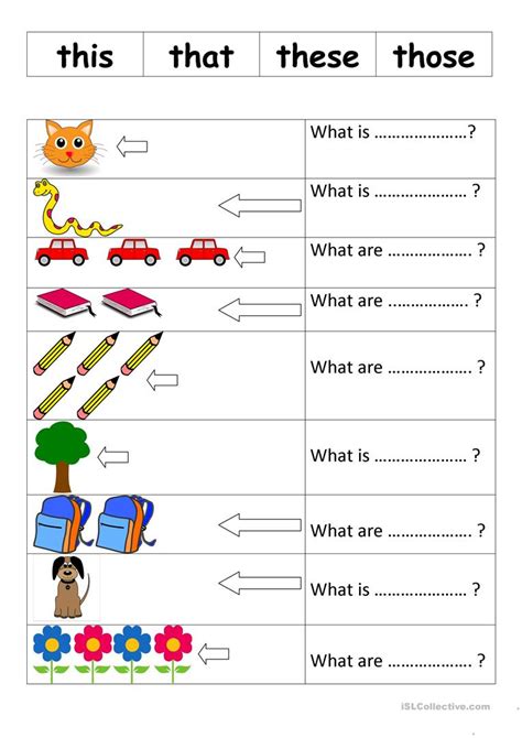 This That These Those Worksheet Free Esl Printable Worksheets Made
