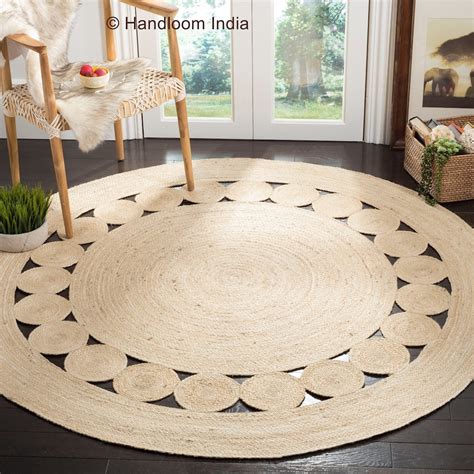 Extra Large 6 Feet Round Rugs For Living Room Hand Braided Etsy