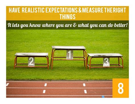 Have Realistic Expectations And Measure