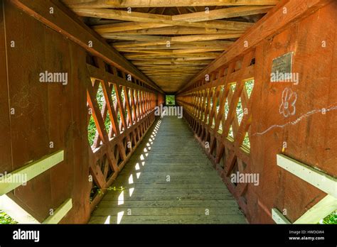 The Nissitissit Covered Bridge Is A Covered Pedestrian Footbridge