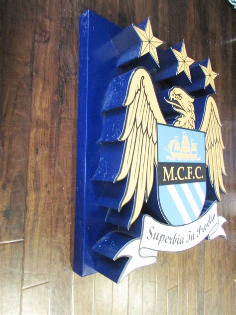 Electronically Lit Mcfc Club Crest From The Etihad Stadium 12