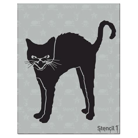 Stencil1 Black Cat Stencil 85 X 11 Halloween Stencils Black Cat