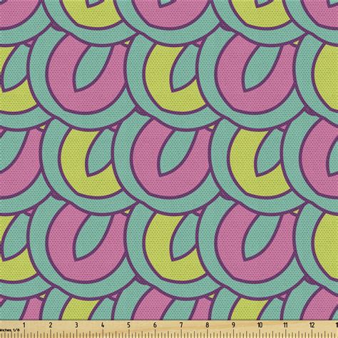 Abstract Upholstery Fabric By The Yard Continuous Doodle Pattern With