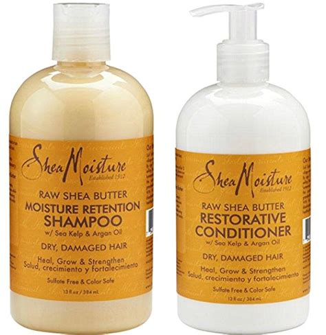Shea Moisture Raw Shea Butter Duo Set Moisture Retention Shampoo