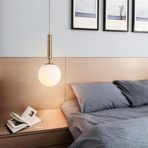Nordic Brass Aluminum Modern Pendant Light Loft Hanging Lamps Bedside