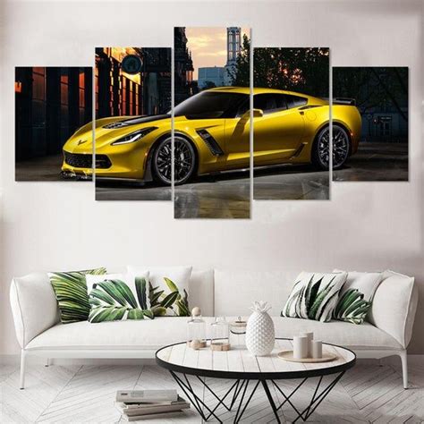 Chevrolet Corvette Z06 Custom Artwork Canvas Wall Art Large | Etsy in