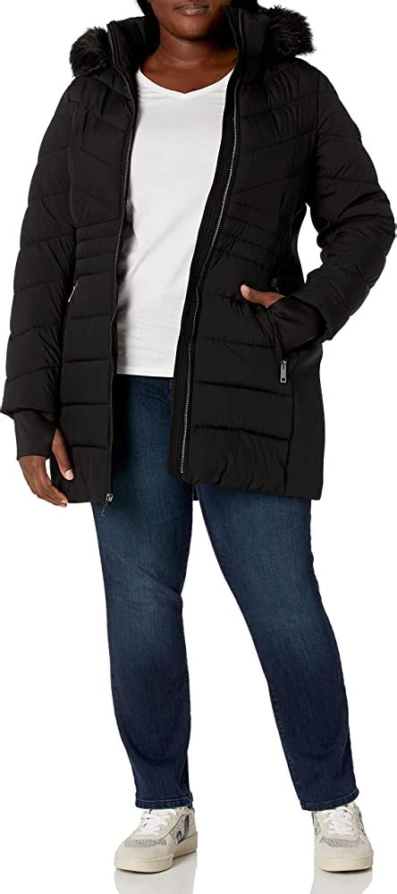 London Fog Womens 34 Plus Size Puffer Coat With