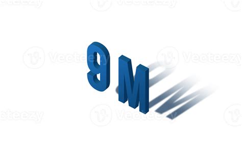 9 Million Subscribers Celebration Greeting Number With Isomatric Design