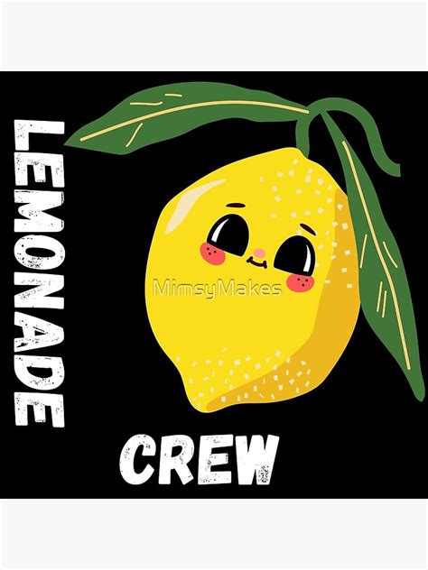 Cute Kawaii Lemonade Crew Smiling Lemon Design For When Life Gives You