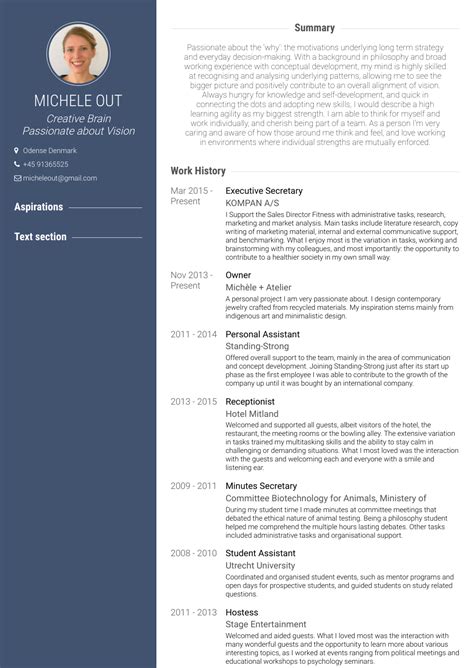 Digital marketing internship for 3 months (wfh). Executive Secretary - Resume Samples and Templates | VisualCV