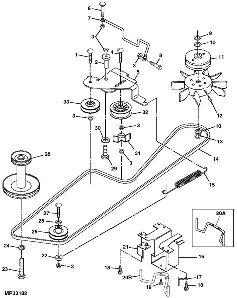 John Deere Lt166 Mower Deck Belt Diagram Diagram For You