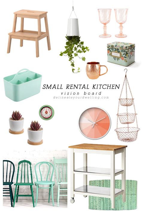 Small Rental Kitchen Vision Board Delineate Your Dwelling