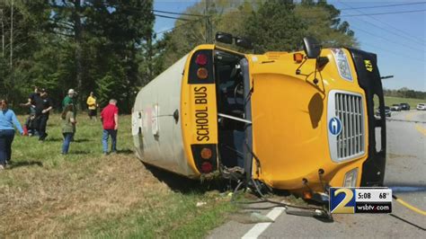 Several Students 2 Adults Injured When Bus Overturns In Chain Reaction