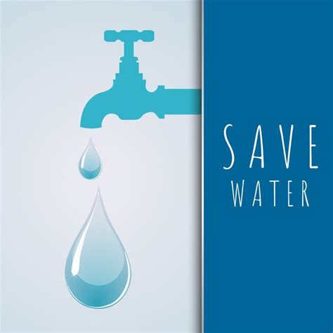 Premium Vector Save The Water Concept