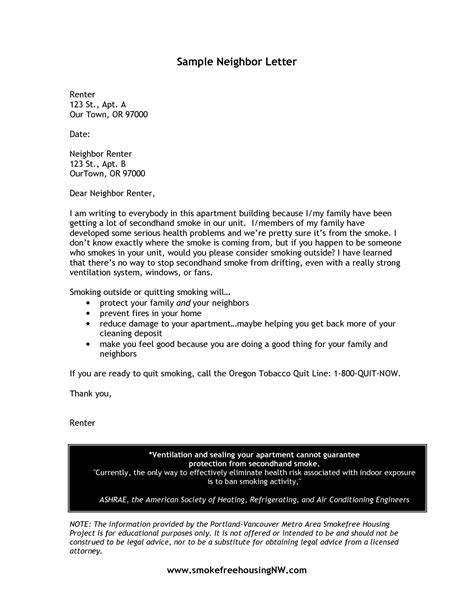 Sample letter to neighbor about tree. Letter To Neighbor - Free Printable Documents