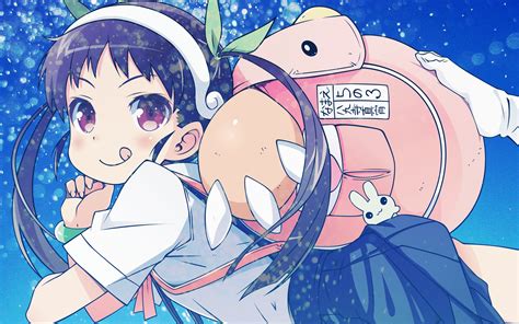 Fond D Cran Illustration S Rie Monogatari Anime Filles Anime Sacs Dos Dessin Anim