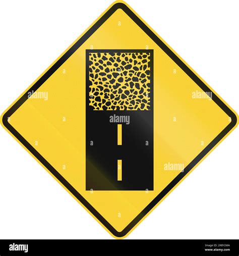 Us Road Warning Sign Pavement Ends Stock Photo Alamy