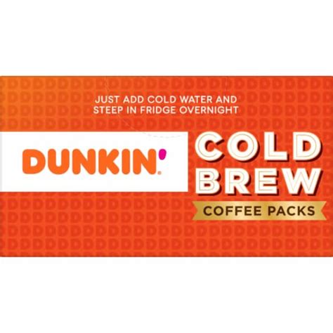 Dunkin Cold Brew Ground Coffee Packs 846 Oz Kroger