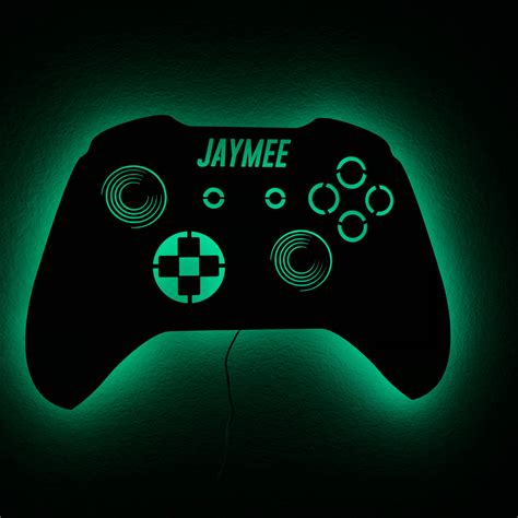 Personalized Large Led Lighted Xbox Inspired Game Controller Etsyde