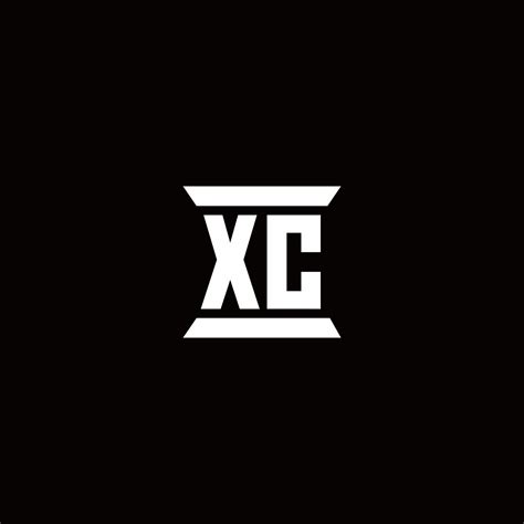 Xc Logo Monogram With Pillar Shape Designs Template 2962682 Vector Art