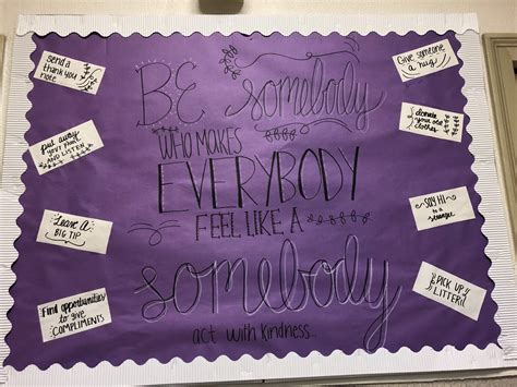 ra bulletin board random acts of kindness be somebody who makes everybody feel like a