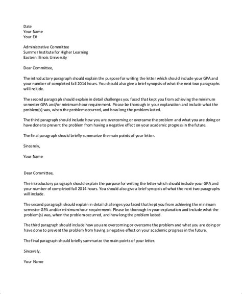 A Sample Appeal Letter For An Academic Dismissal Lettering Personal