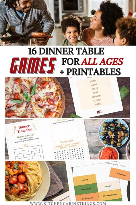 16 DINNER TABLE GAMES FOR ALL AGES + PRINTABLES in 2021 | Dinner table