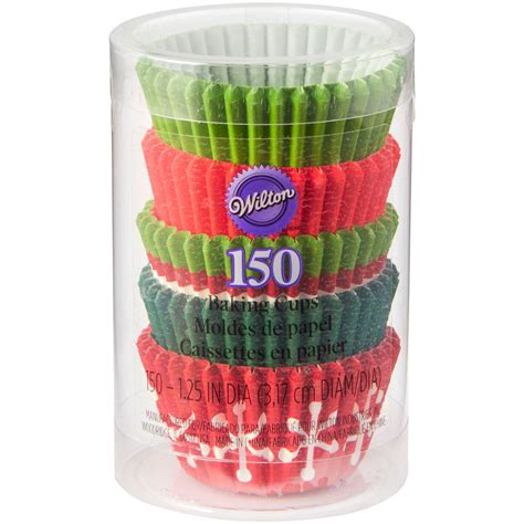 Wilton Mini Baking Cups Holiday Pkg150 Wilton Noel 415 2086