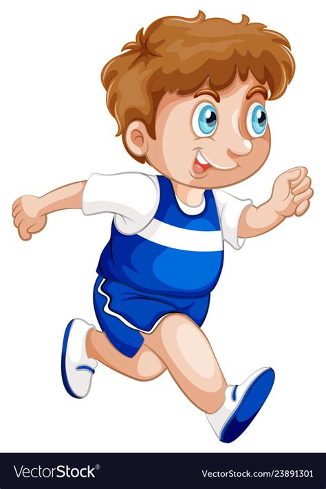 A Boy Running Character Royalty Free Vector Image