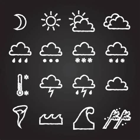 Weather Icons Set Cloud Sun Precipitation Shadow Reflection E P S