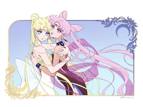 Tsukino Usagi Chibi Usa Princess Serenity And Black Lady Bishoujo