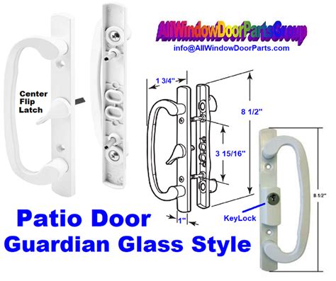 Guardian Caradco Sliding Patio Door Handle Set Off Set Latch And Mortise