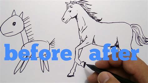 Belajar Menggambar Kuda Dengan Benar Youtube
