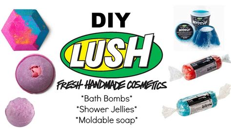 Diy Lush Products Bath Bombsshower Jelliesmoldable Soap Youtube