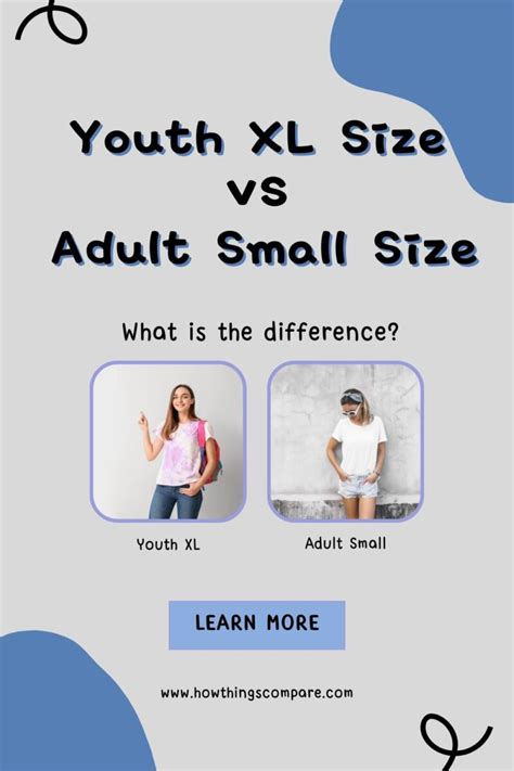 Youth Xl Vs Adult Small What Are The Size Differences