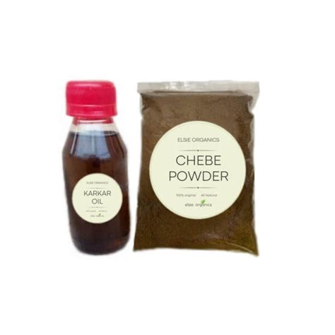 Chebe Powder And Karkar Oil Combo Pack Elsie Organics Formulation