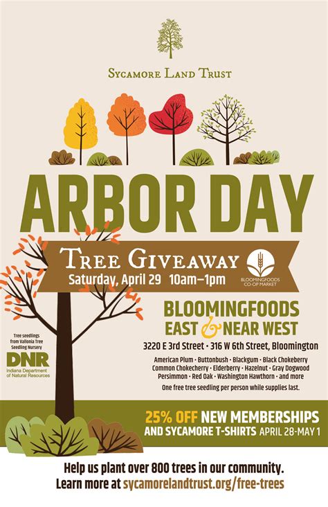 Arbor Day Tree Giveaway Sycamore Land Trust