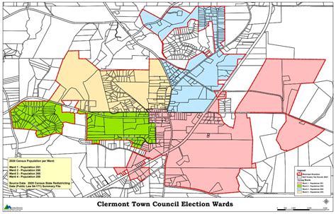 Town Of Clermont Ward Map Town Of Clermont Ga