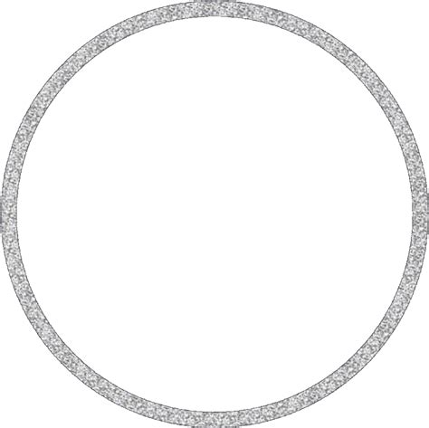 Download Circle Silver Silvercircle Glitter Frame Circleframe Silver