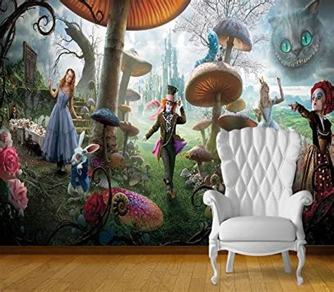 Alice In Wonderland Bespoke Wall Paper Wall Background Backdrop Scene