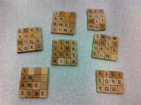 Upcycled Scrabble Tiles Made Into Coasters Scrabble Scrabble Tiles