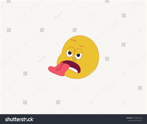 Exhausted Emoji Isolated On White Background Stock Vector Royalty Free