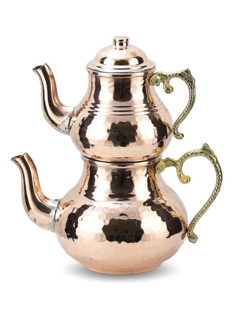 Hand Hammered Classic Design Copper Turkish Tea Pot Fairturk Com
