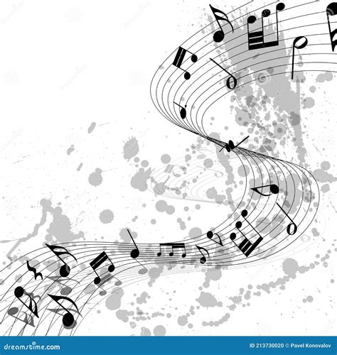 Grunge Musical Notes Design Stock Vector Illustration Of Background