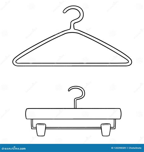 Vector Set Of Hangers Stock Vector Illustration Of Retail 120398589